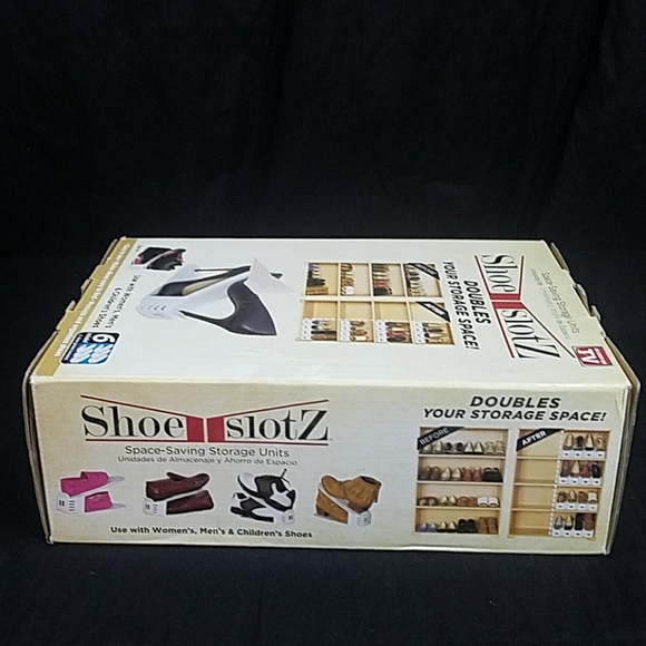 Shoe Slotz Closet Shelf Shoe Storage 6 per Box - Picture 2 of 4
